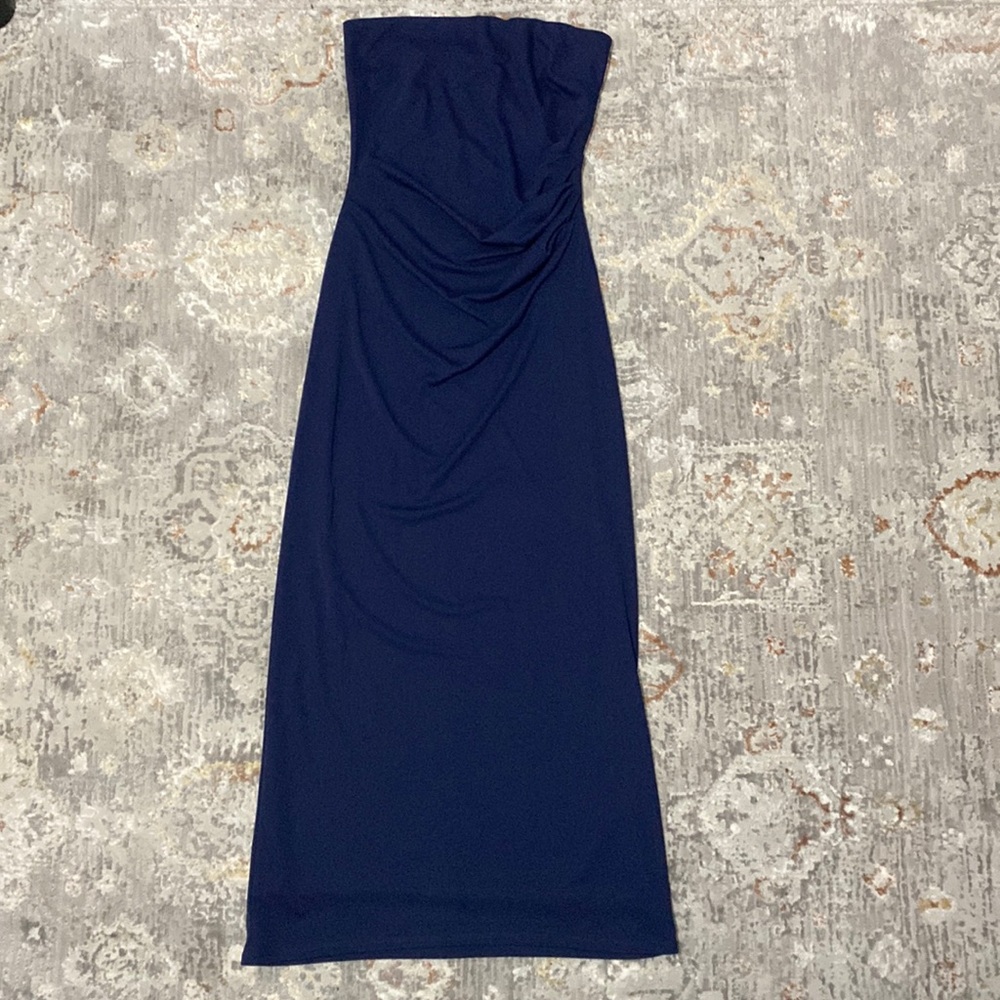 Navy blue, strapless, Body-con dress